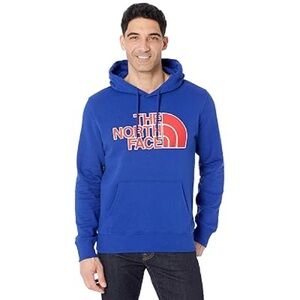 The North Face USA Half Dome Hooded Sweatshirt Blue Red Men's L Hiking Gorpcore